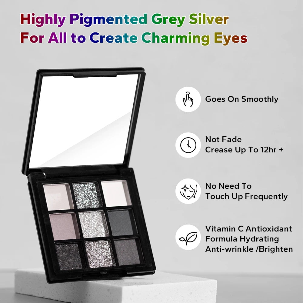9 Color Portable Eyeshadow Palette Waterproof