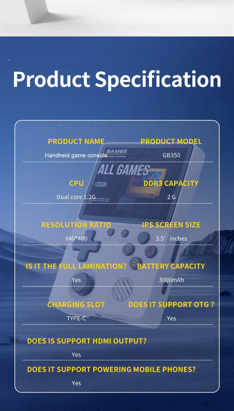 Handheld Game Console GB350