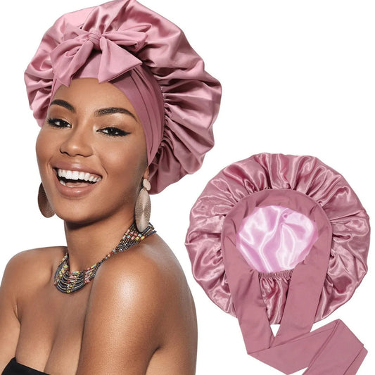 New Satin Double Layer Bonnet